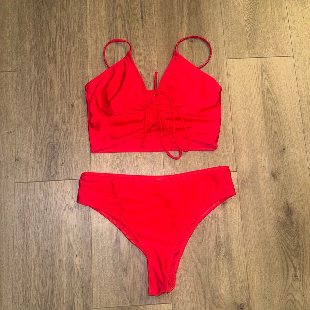 Vibrant Red Bikini Set